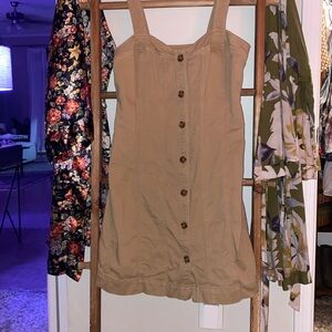 Banana Republic khaki button up dress size 8